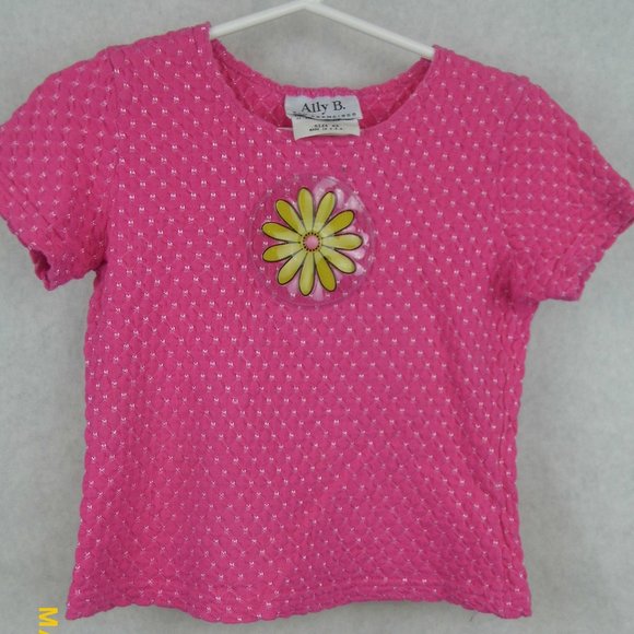 Ally B. Short Sleeve Size 6X Kids Girls Pink Shirt - Picture 1 of 6